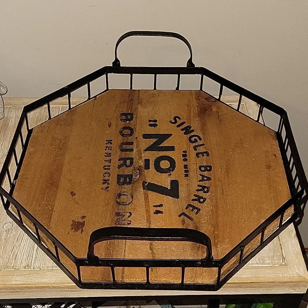 Jack Daniels Bourbon Whiskey No. 7 2014 Kentucky Single Barrel Lid Tray Sign